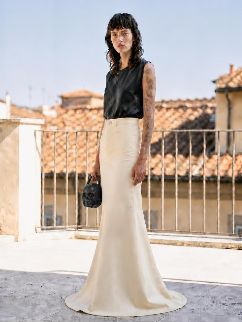 Rick Owens Runway Ltd Ed Godet Denim Maxi Skirt NWT